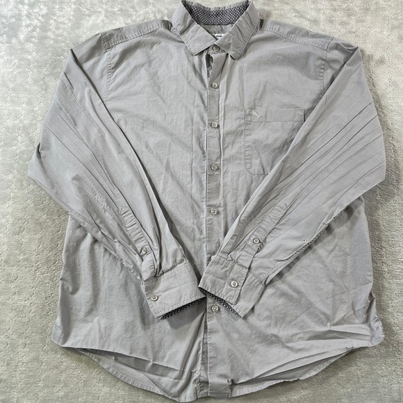 Tommy Bahama Other - Tommy Bahama Shirt IslandZone Mens Large Gray Beach Resort Casual Vacation